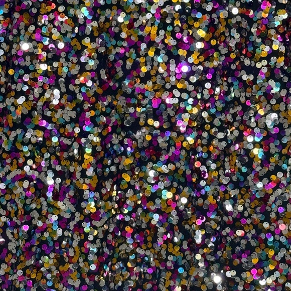 Sequin Multicolor Dress Boat Neck Party Dress New Year’s Eve Dress Holiday Large - Picture 5 of 9